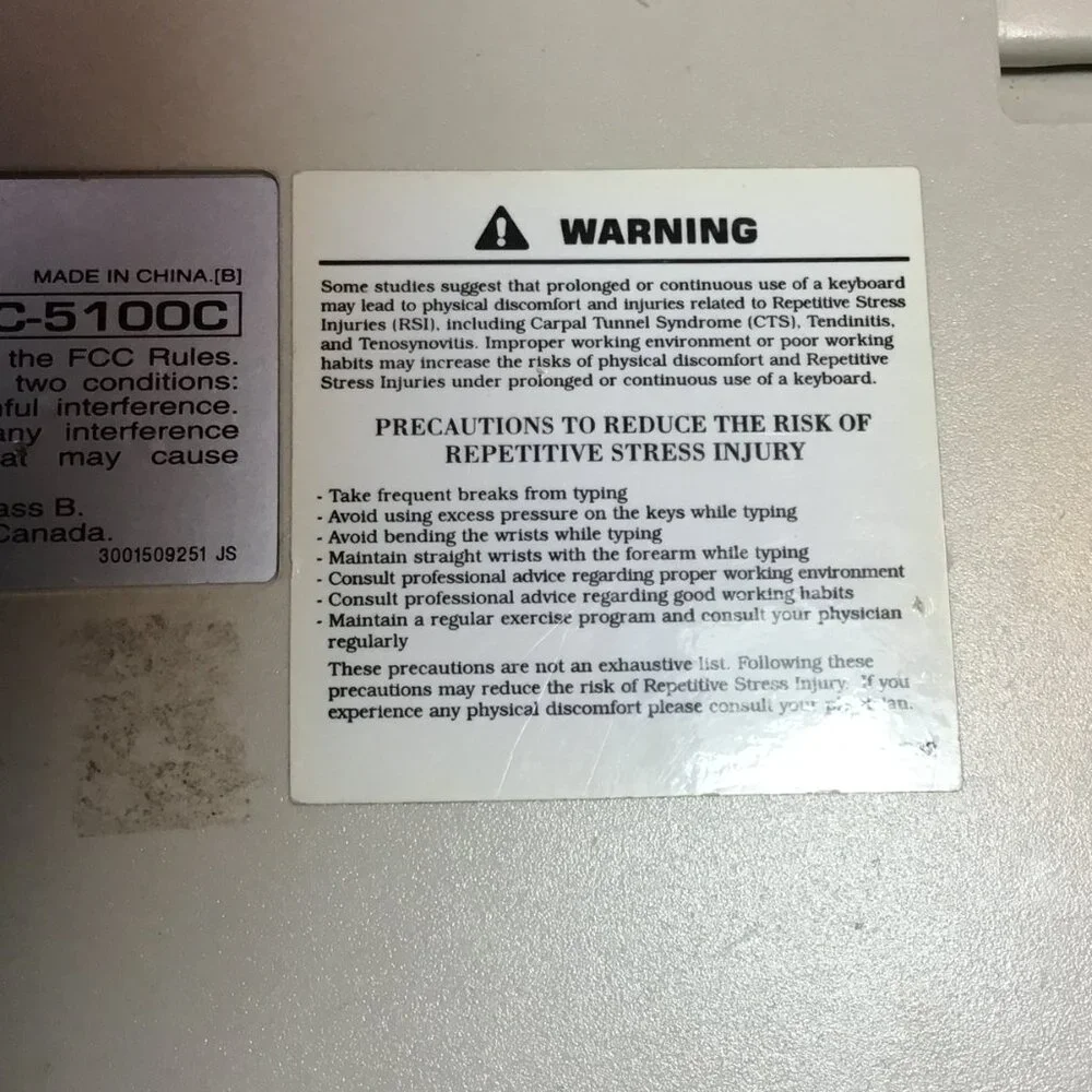 Vintage BTC Compact Keyboard E5X5R5BTC-5100C With Adapter